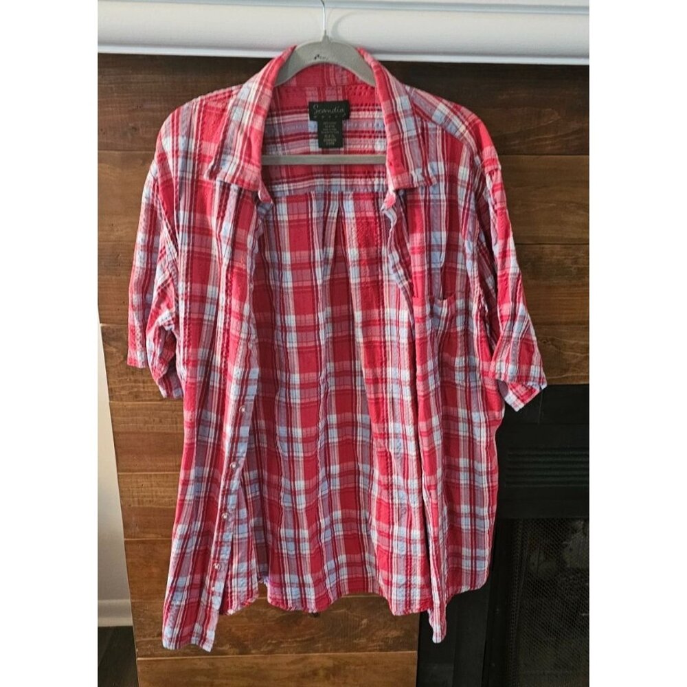 Lot of 2‎ Scandia Woods Short Sleeve Shirt 100% Cotton XLG TL